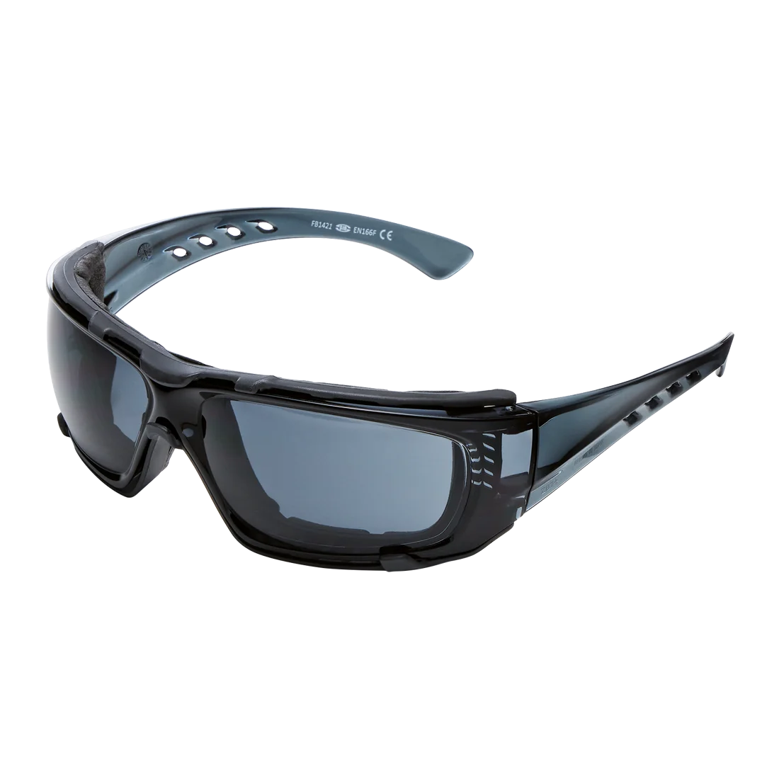 NUVOLARI - Occhiali Protettivi in Plastica - Modello Grigio Fumo