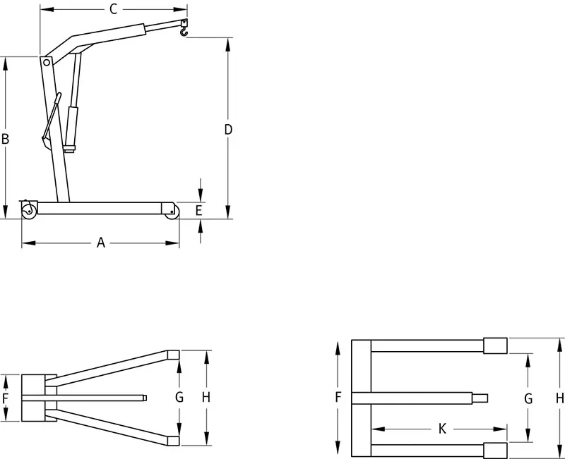 COMPAC Gru per Officina 1500 kg