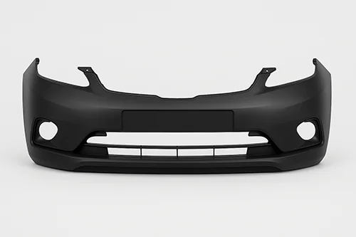 Immagine di paraurti auto in plastica da riparare con saldatrice professionale