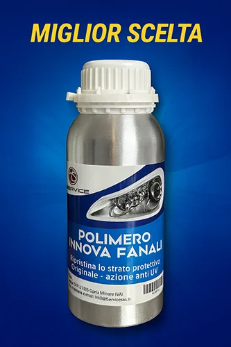 ricarica polimero per ripristino fanali auto ingialliti