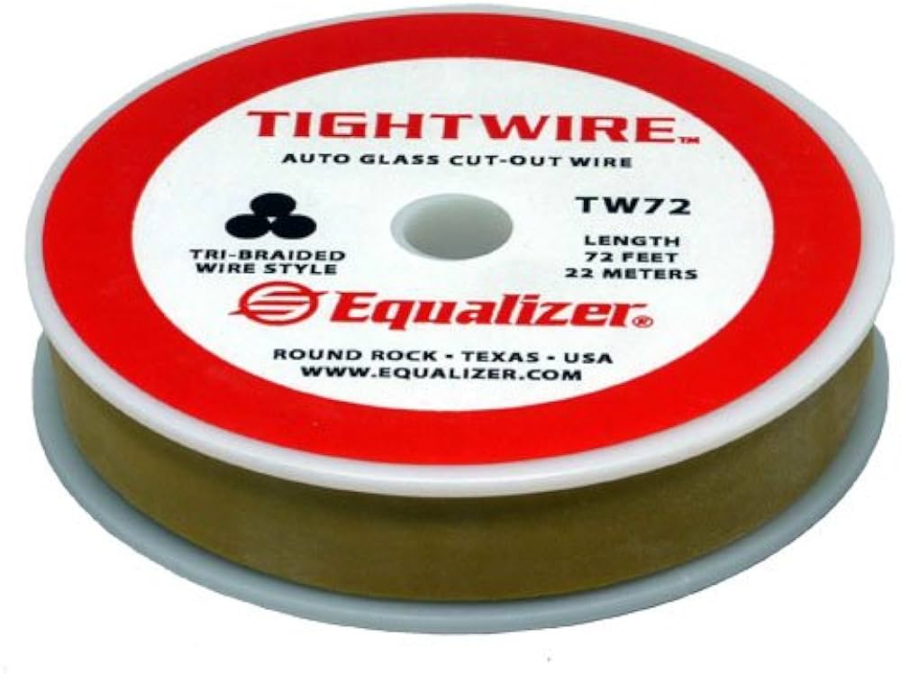 Equalizer TightWire Glass Cut Out Wire – 164' Roll Stainless Steel – Windshield Removal Tool (TWF164PKG, Made In USA)