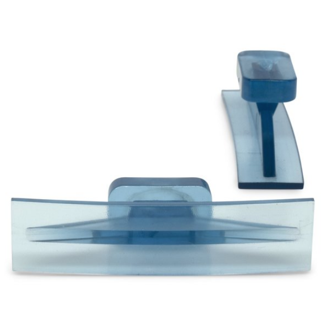 2 Ventose Rettangolari Curve 55 x 14 mm