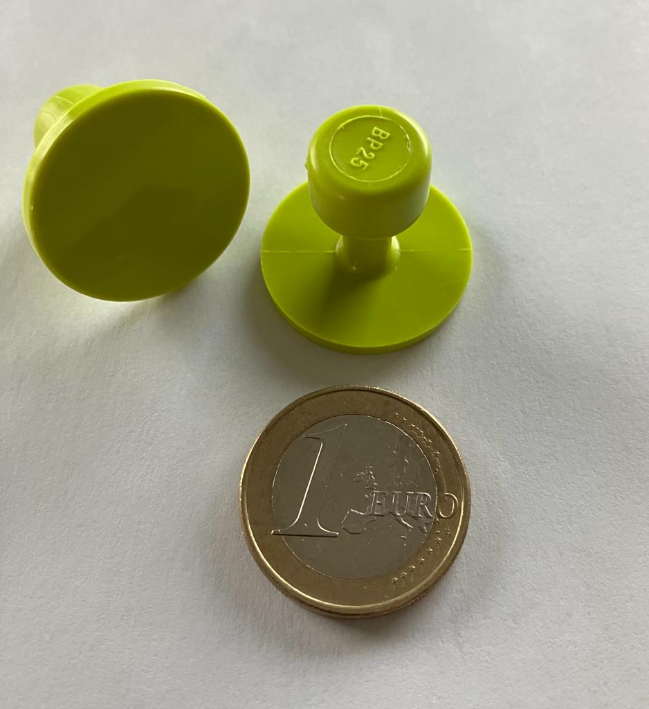 2 Ventose Verdi Lisce Rotonde ø25mm